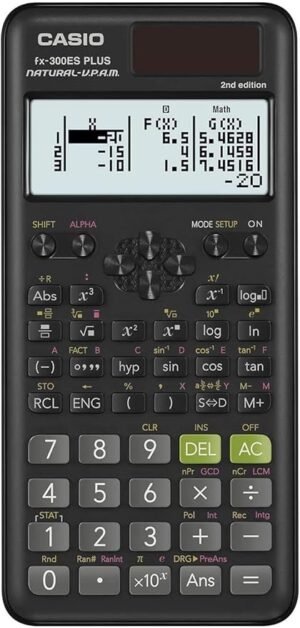 Casio fx-300ES Plus 2ª edición - Calculadora científica estándar | 262 funciones, pantalla de libros de texto natural℠ | Ideal para secundaria, matemáticas de secundaria, estadísticas y álgebra |