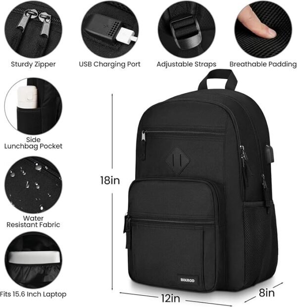 BIKROD Mochila para portátil P28 de 15,6 pulgadas, Compacto - Image 3