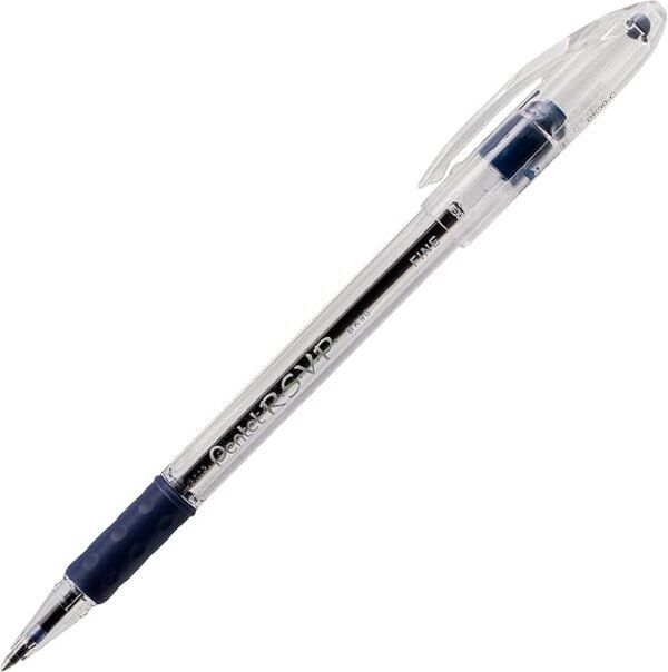 Pentel R.S.V.P. Bolígrafo, trazo medio, tinta azul, paquete de dos unidades (BK91BP2C) - Image 2